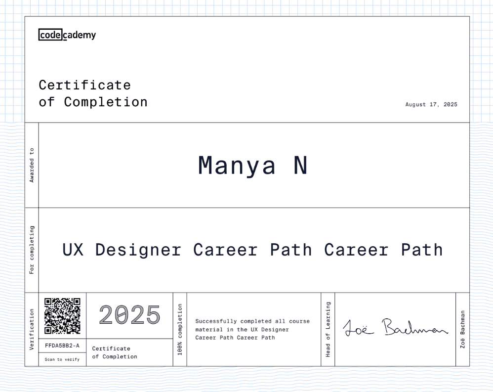 UX Designer Certification